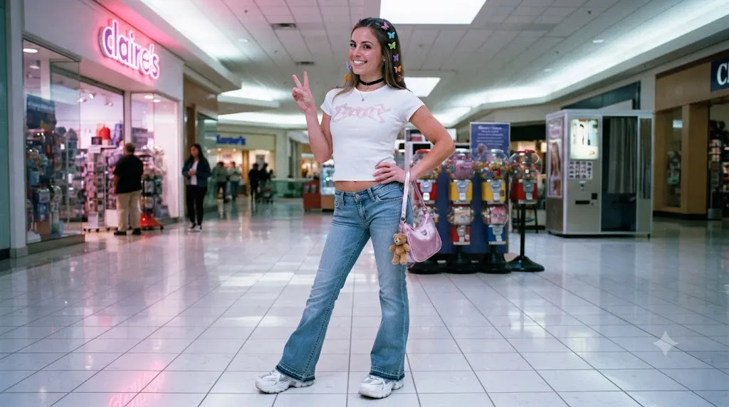 Y2K Mall Aesthetic — AI photo generated with Gemini, free prompt on VelaPrompt